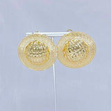 Dubai Copper Earrings Round Shape 18K Plated African Brazilian Bridal