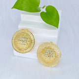 Dubai Copper Earrings Round Shape 18K Plated African Brazilian Bridal