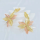 Dubai Multicolour Flower Clip Earrings for Women Daily Wear