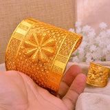 Dubai Flower Women Bangles Wedding Bracelet Bijoux Africaine