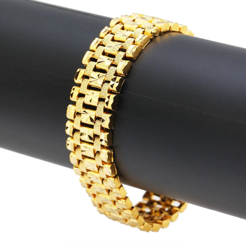 Dubai Bracelet Men's 16mm Wide Chain Bracelet Jewelry