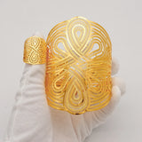 Dubai Bangle Ring For Women Hollow out Adjustable Bracelets