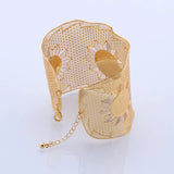 Dubai Bangle With Ring For Women Nigerian Wedding Party Jewelry