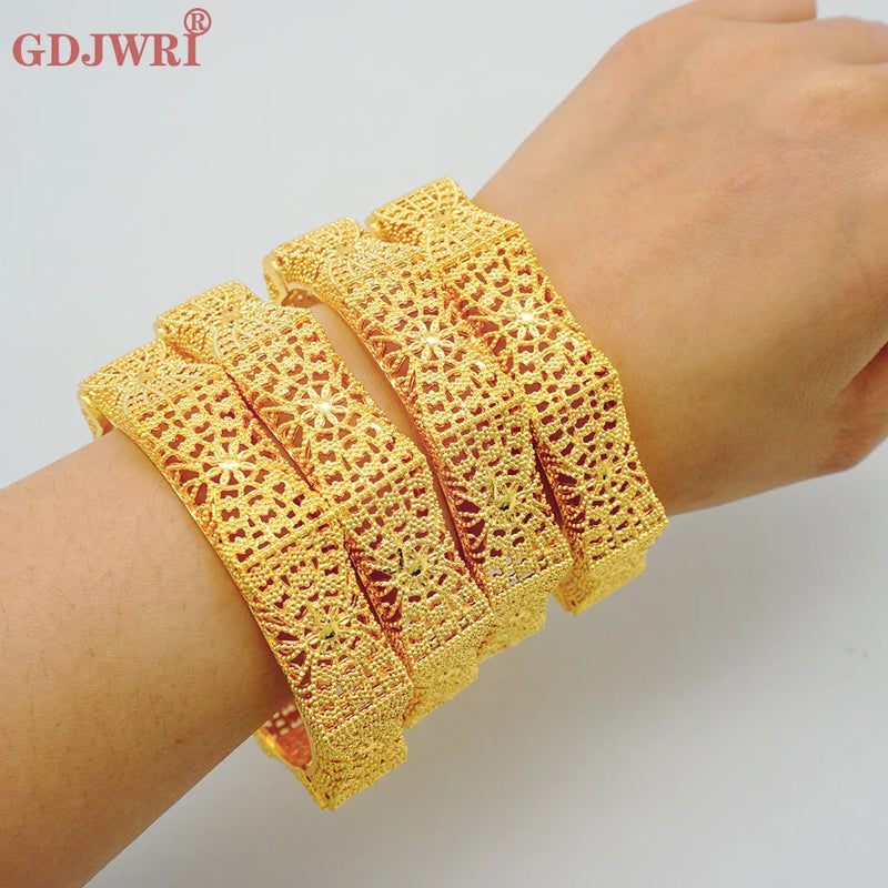 Dubai Bangles For Women Ethiopian Indian African Bracelets Charm Wedding
