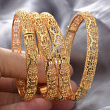 Dubai Bangles For Women Plated Indian African Hard Bracelets Charm