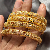 Dubai Bangles For Women Plated Indian African Hard Bracelets Charm