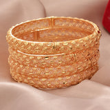 Dubai Bangles For Women Plated Indian African Hard Bracelets