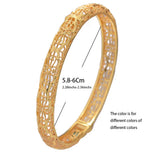 Dubai Bangles For Women Plated Indian African Hard Bracelets Charm