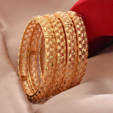 Dubai Bangles For Women Plated Indian African Hard Bracelets