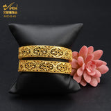 Dubai Bangles For Women Plated Indian African Hard Bracelets Charm Wedding
