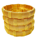 Dubai Bangles Plated Indian African Hard Bracelets Wedding Jewelry