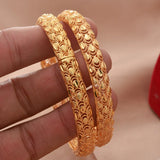 Dubai Bangles For Women Plated Indian African Hard Bracelets