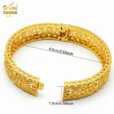 Dubai Bangles For Women Plated Indian African Hard Bracelets Charm Wedding