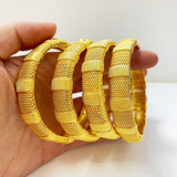 Dubai Bangles Plated Indian African Hard Bracelets Wedding Jewelry