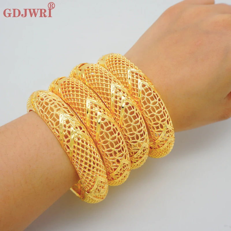 Dubai Bangles For Women Indian Bride Wedding African Bangle Arab Charm Bracelets