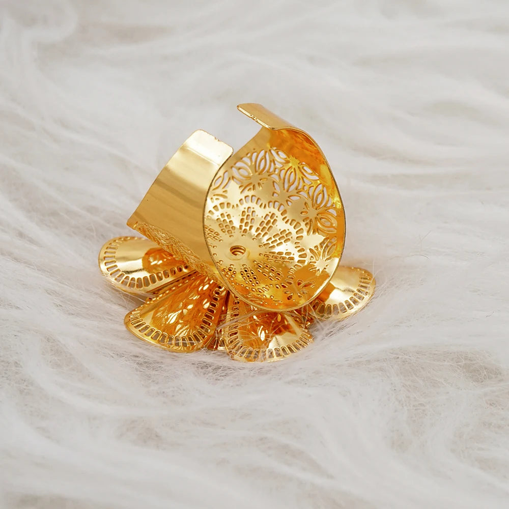 Dubai Bangles With Ring For Women Moroccan Big Bracelet
