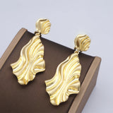 Dubai Earrings Long Drop Copper Earrings Hollow Round Earring Daily Wear