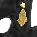 Dubai Earrings Long Drop Copper Earrings Hollow Round Earring Daily Wear