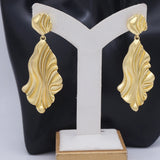 Dubai Earrings Long Drop Copper Earrings Hollow Round Earring Daily Wear