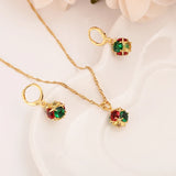 Dubai Jewelry Set 18K Plating Earrings & Pendant with Necklace