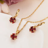 Dubai Jewelry Set 18K Plating Earrings & Pendant with Necklace