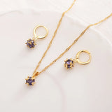 Dubai Jewelry Set 18K Plating Earrings & Pendant with Necklace