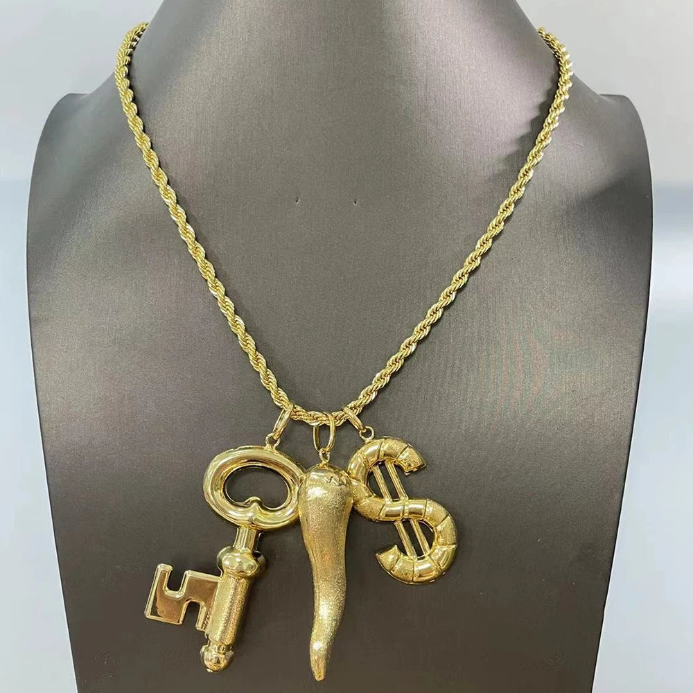 Dubai Jewelry Wedding Bridal Copper Chain Necklace