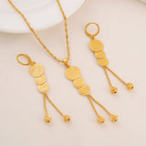 Dubai Necklace Earring Women Party Gift Jewelry Sets Charms Girls Kid Jewelry