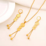 Dubai Necklace Earring Women Party Gift Jewelry Sets Charms Girls Kid Jewelry