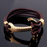 Dubai Stainless Steel Leather Bracelet Men Gift