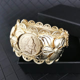 Dubai Wide Coin Bracelet Women's Wedding Dress Wrist Ornament