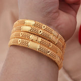 Dubai Plated Bangles For Women Indian Bracelets Nigerian Moroccan Bridal
