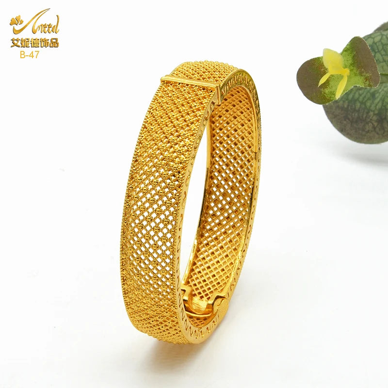 Dubai Plated Bangles For Women Indian Jewelry Bangle Wedding