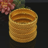 Dubai Plated Bangles for Women Ethiopian Wedding Jewelry