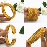 Dubai Plated Bangles for Women Ethiopian Wedding Jewelry