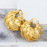 Dubai Plated Earrings for Women African Hoop Earrings