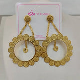 Dubai Plated Earrings for Women Tassel Ethiopian African Earrings