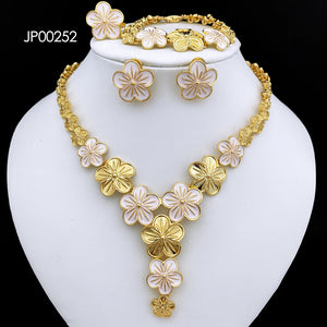 Dubai Plated Jewelry Sets Women s Necklace Earrings Pendant Nigeria Bridal