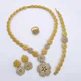 Dubai Plated Jewelry Sets Women s Necklace Earrings Pendant Nigeria Bridal