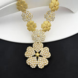 Dubai Plated Jewelry Sets Women s Necklace Earrings Pendant Nigeria Bridal