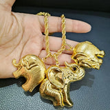 Dubai Plated Pendant with Chain Copper Jewelry Charm Chain For Men and Women