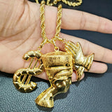 Dubai Plated Pendant with Chain Copper Jewelry Charm Chain For Men and Women