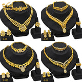 Dubai Jewelry Set Indian Bride Wedding Four Piece Set