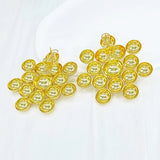 Dubai Jewelry Snow Shape 18K Plated Clip Earrings For Women