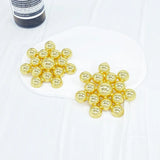 Dubai Jewelry Snow Shape 18K Plated Clip Earrings For Women