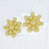Dubai Jewelry Snow Shape 18K Plated Clip Earrings For Women