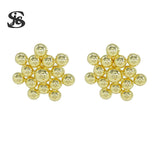Dubai Jewelry Snow Shape 18K Plated Clip Earrings For Women
