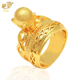 Dubai Rings For Women Arabic Copper Jewelry Finger Ring
