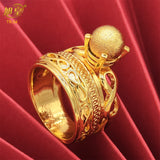 Dubai Rings For Women Arabic Copper Jewelry Finger Ring