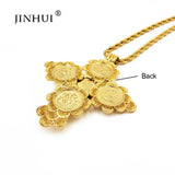 Dubai Necklace Women/Men 50cm Pendant 1913 Coin Red Stone
